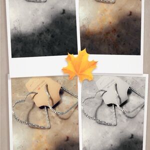 Handmade Silver Heart Hoop Earrings